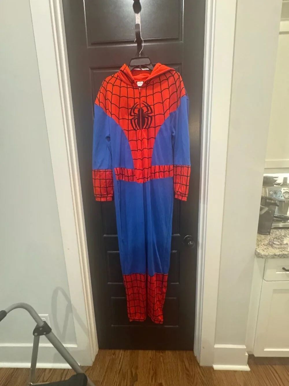 Marvel Spider-Man Adult One Piece Costume Hooded Jumpsuit Size M